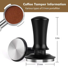 Load image into Gallery viewer, Attsky 51mm Espresso Tamper, Coffee Tamper for Espresso Machine, Espresso Tamp with Spring Loaded Tamper, Depth-adjustable Espresso Hand Tampers 51mm
